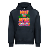 Navy Meet me at the ocean Summer Urban Hoodie - NancyCooperArtShop
