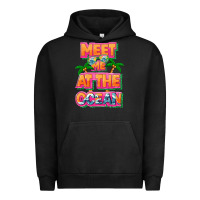 Pigment Black Meet me at the ocean Summer Urban Hoodie - NancyCooperArtShop