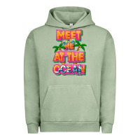 Pigment Oil Green Meet me at the ocean Summer Urban Hoodie - NancyCooperArtShop