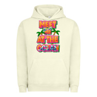 Pigment Pistachio Meet me at the ocean Summer Urban Hoodie - NancyCooperArtShop