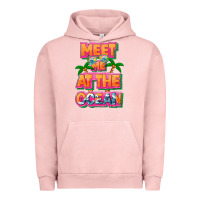 Pigment Salmon Meet me at the ocean Summer Urban Hoodie - NancyCooperArtShop