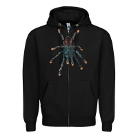 Black Pink Toe Tarantula Zipper Hoodie - LillyAllenDesigns