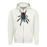 Oatmeal Heather Pink Toe Tarantula Zipper Hoodie - LillyAllenDesigns