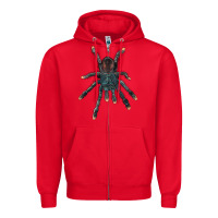 Red Pink Toe Tarantula Zipper Hoodie - LillyAllenDesigns
