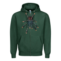 Sports Green Pink Toe Tarantula Zipper Hoodie - LillyAllenDesigns