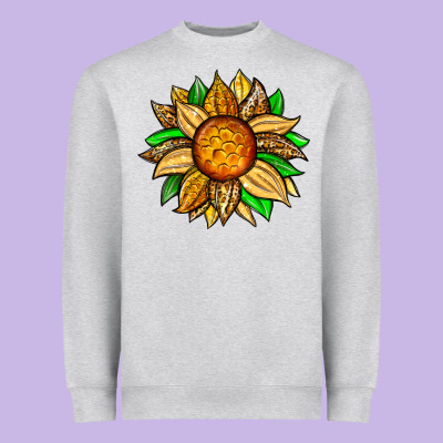Pineapple Sunflower Heavyweight Sweatshirt Designed By Zillion Design Studio