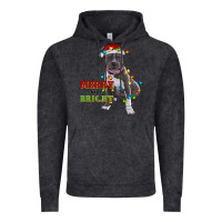 Vintage Black merry and bright pitbull Vintage Hoodie - RanaPortraitStore
