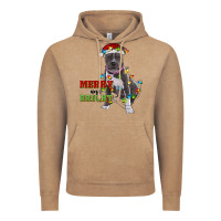Vintage Coffee merry and bright pitbull Vintage Hoodie - RanaPortraitStore