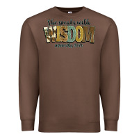 Chestnut she speaks with wisdom proverbs 31 26 Premium Sweatshirt - NancyCooperArtShop