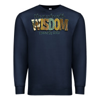 Navy she speaks with wisdom proverbs 31 26 Premium Sweatshirt - NancyCooperArtShop