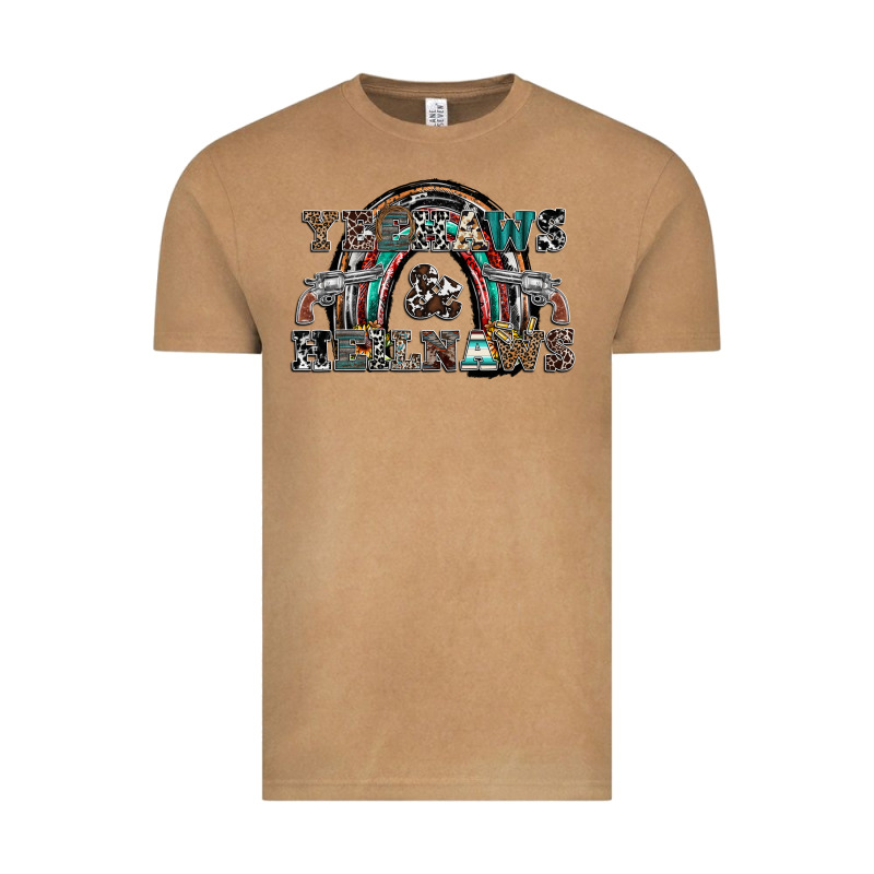 Yeehaws And Heilnaws Vintage Tee by SublimationCraftShop | Teevron