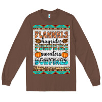 Chestnut Flannels Hayrides Pumpkins Sweaters Bonfires Long Sleeve Tee - Artiststas