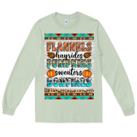 Matcha Flannels Hayrides Pumpkins Sweaters Bonfires Long Sleeve Tee - Artiststas