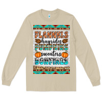 Mushroom Flannels Hayrides Pumpkins Sweaters Bonfires Long Sleeve Tee - Artiststas