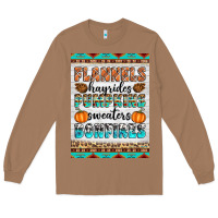 Flannels Hayrides Pumpkins Sweaters Bonfires Long Sleeve Tee | Teevron