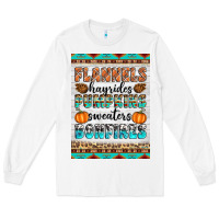 White Flannels Hayrides Pumpkins Sweaters Bonfires Long Sleeve Tee - Artiststas