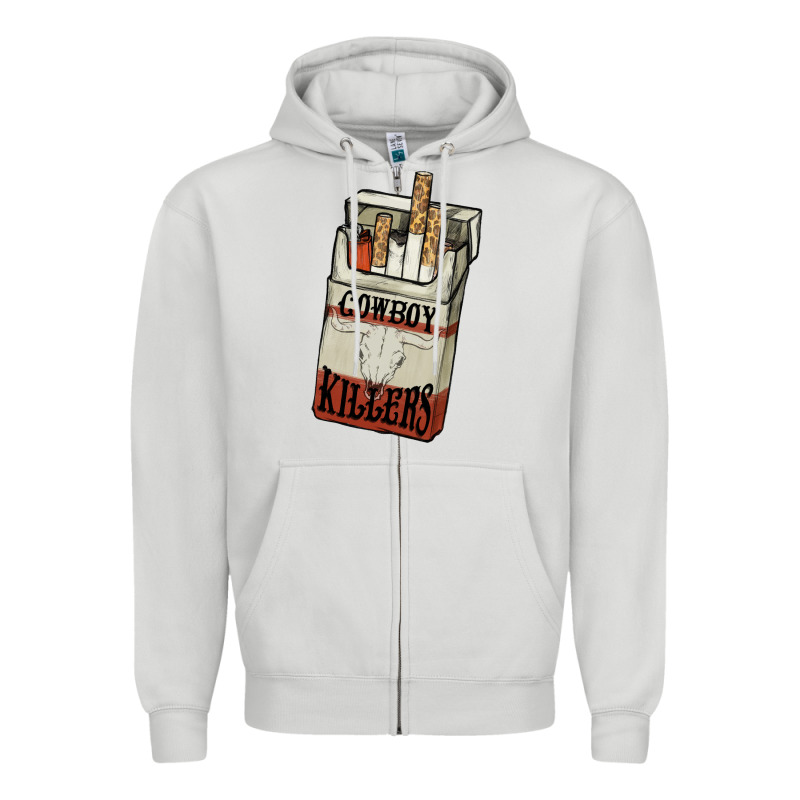 Cowboy Killers Cigarette Package Zipper Hoodie by NancyCooperArtShop | Teevron