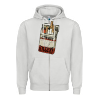 Dove Grey cowboy killers cigarette package Zipper Hoodie - NancyCooperArtShop