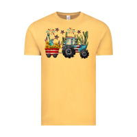 Vintage Mustard 4th of july tractor Vintage Tee - CowGirlArtShop