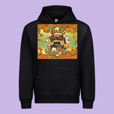 Fall School Bus Urban Hoodie Designed By Texasbilliewilder