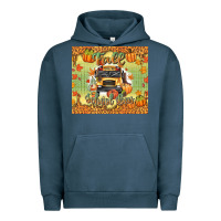 Pigment Midnight Navy fall school bus Urban Hoodie - texasbilliewilder