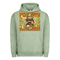 Pigment Oil Green fall school bus Urban Hoodie - texasbilliewilder