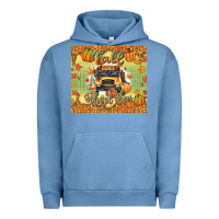 Pigment Pebble Blue fall school bus Urban Hoodie - texasbilliewilder