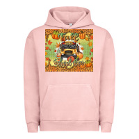 Pigment Salmon fall school bus Urban Hoodie - texasbilliewilder