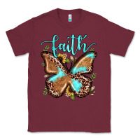 Burgundy faith leopard butterfly Classic Tee - JahusDesignShop
