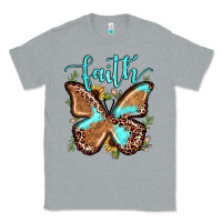 Heather Grey faith leopard butterfly Classic Tee - JahusDesignShop