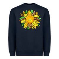 Navy lemon sunflower Heavyweight Sweatshirt - Zillion Design Studio