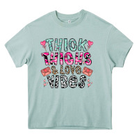Arona Thick Thighs And Love Vibes Heavy Core Tee - CowhideDigitalArt