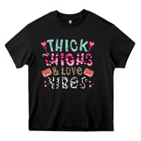 Black Thick Thighs And Love Vibes Heavy Core Tee - CowhideDigitalArt
