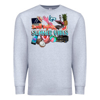Heather Grey small businesses summer vibe Premium Sweatshirt - NancyCooperArtShop