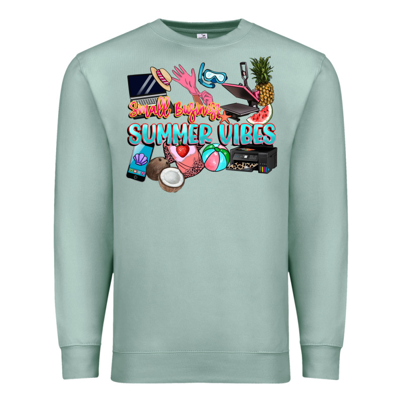 Small Businesses Summer Vibe Premium Sweatshirt by NancyCooperArtShop | Teevron