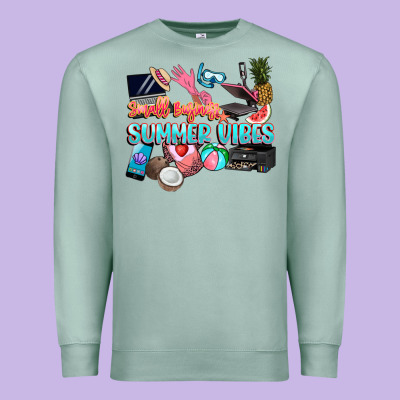 Small Businesses Summer Vibe Premium Sweatshirt Designed By Nancycooperartshop