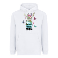 White mama preview costom name Heavyweight Hoodie - MaliasSmallBusiness