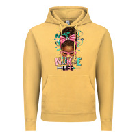 Vintage Mustard afro messy bun nurse life Vintage Hoodie - texasbilliewilder