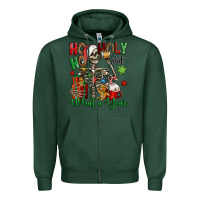Sports Green ho ho holy shit what a year christmas skeleton Zipper Hoodie - Jasminsmagicworld