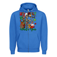 True Royal ho ho holy shit what a year christmas skeleton Zipper Hoodie - Jasminsmagicworld