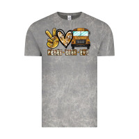 Cloud Rock peace love bus Vintage Tee - CowhideDigitalArt
