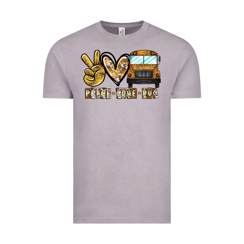 Peace Love Bus Vintage Tee by CowhideDigitalArt | Teevron