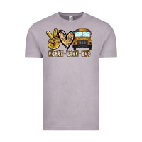Vintage Zinc peace love bus Vintage Tee - CowhideDigitalArt