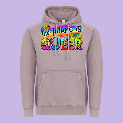 The Future Is Queer Vintage Hoodie Designed By Zillion Design Studio
