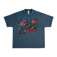 Midnight Navy small town america Urban Heavy Tee - CowhideDigitalArt