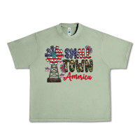 Oil Green small town america Urban Heavy Tee - CowhideDigitalArt