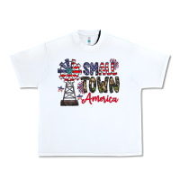 White small town america Urban Heavy Tee - CowhideDigitalArt