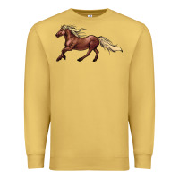 Antique Gold running horse Premium Sweatshirt - NancyCooperArtShop