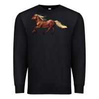 Black running horse Premium Sweatshirt - NancyCooperArtShop