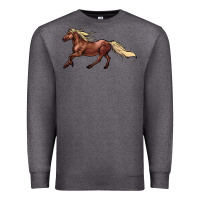 Charcoal Heather running horse Premium Sweatshirt - NancyCooperArtShop